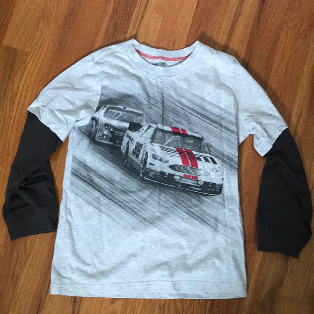 Boys long sleeve Race car cotton tee 🏎
